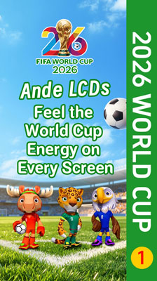Feel the World Cup Energy on Every Screen | Ande LCD Displays for Every Workplace
