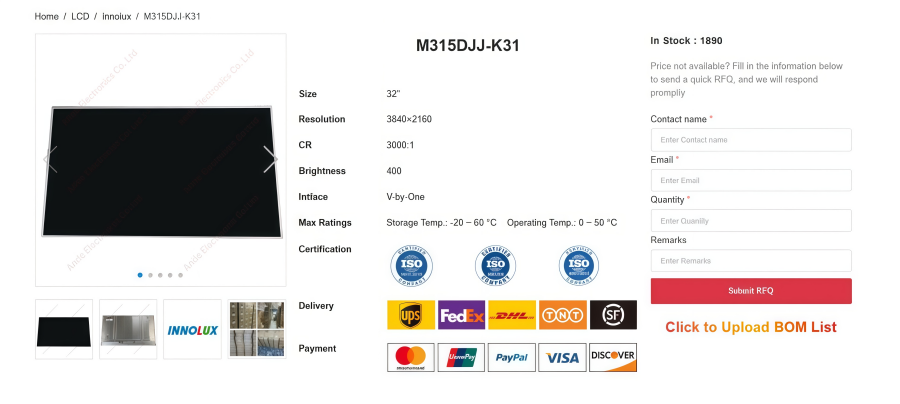 M315DJJ-K31 4K LCD Panel: Applications & Review