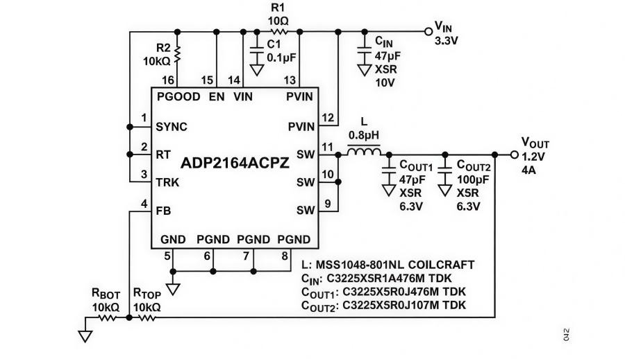ADP2164ACPZ-R7 4A Synchronous Buck Regulator Guide