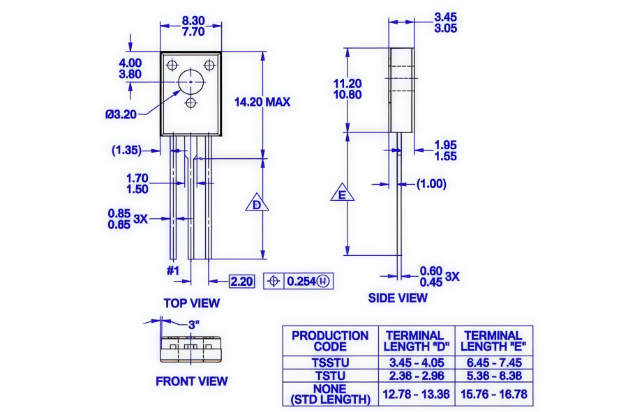 BD140 Package Outline BD140 Package Outline