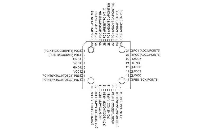 ATMEGA168PA-AU 8-Bit AVR MCU: Specs & Pinout ATMEGA168PA-AU 8-Bit AVR MCU: Specs & Pinout