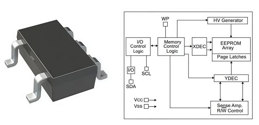 24LC08BT-I/OT EEPROM Guide: Pinout, Features & Applications